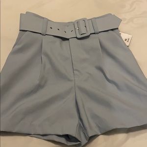 High Rise Belted Shorts